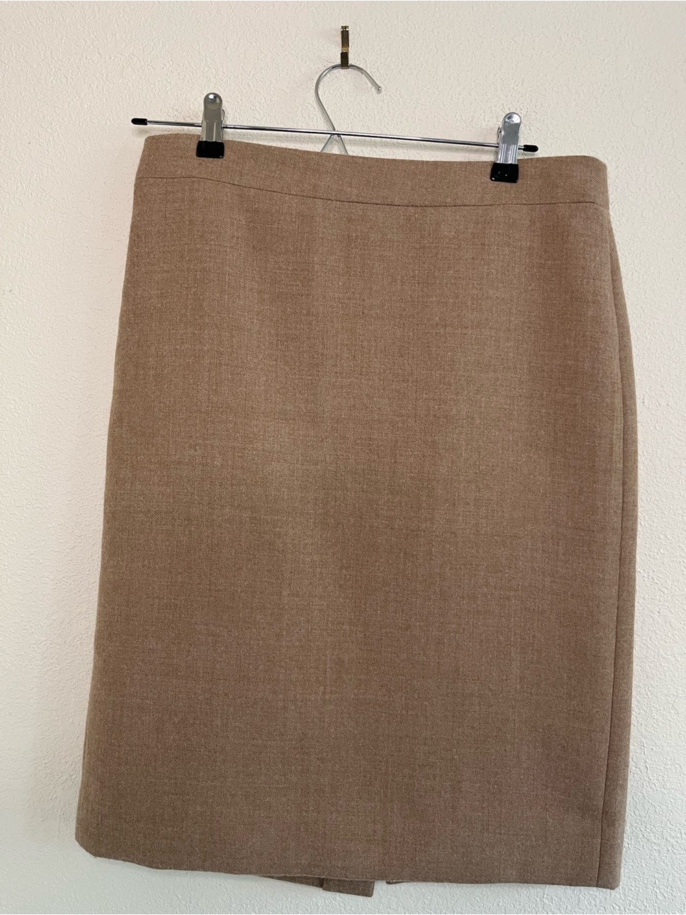 J. Crew Classic Preppy Camel Wool Pencil Skirt 6 32”x 24”